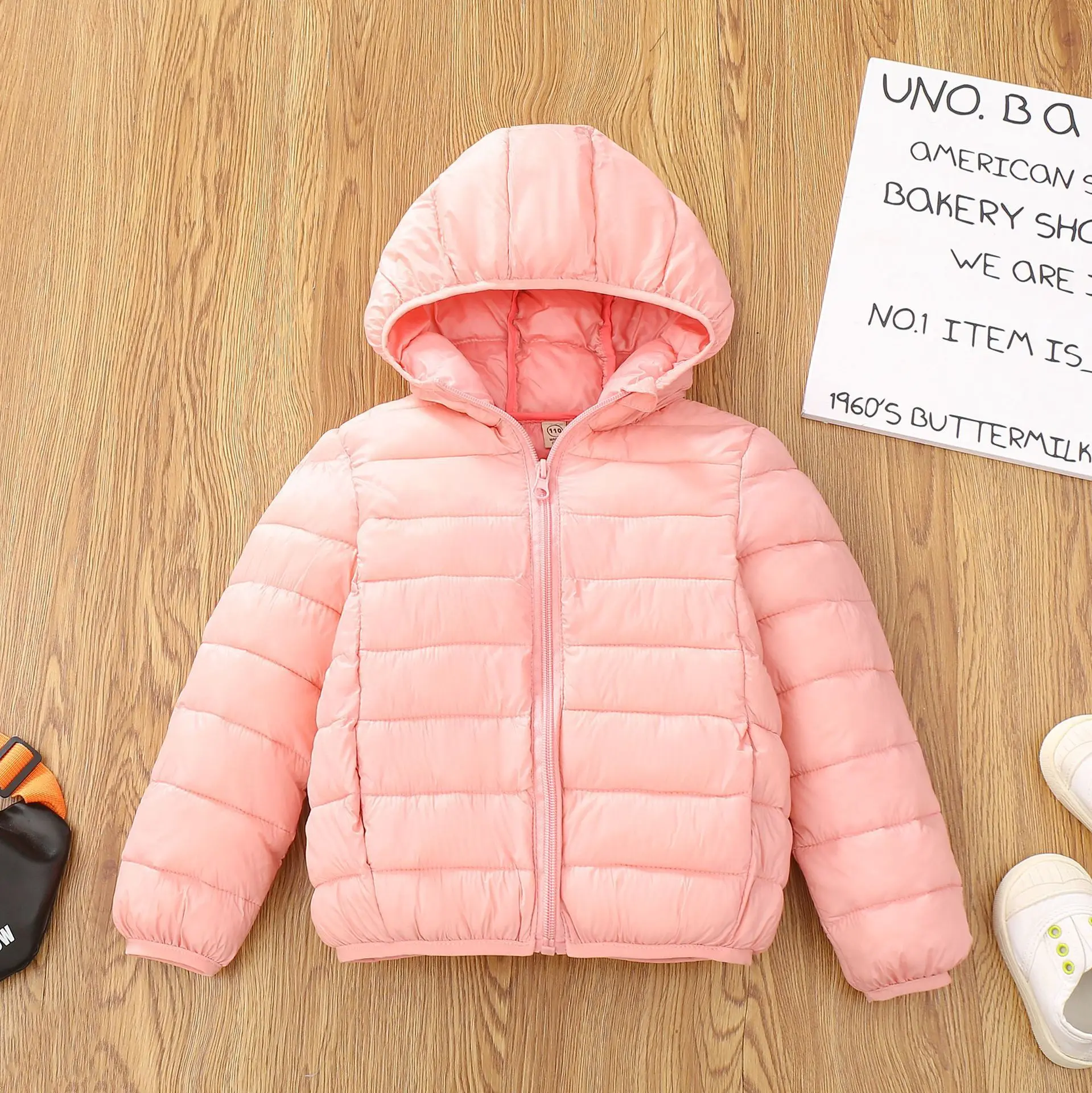 Chaqueta infantil con capucha unisex para otoño e invierno - imagen 4