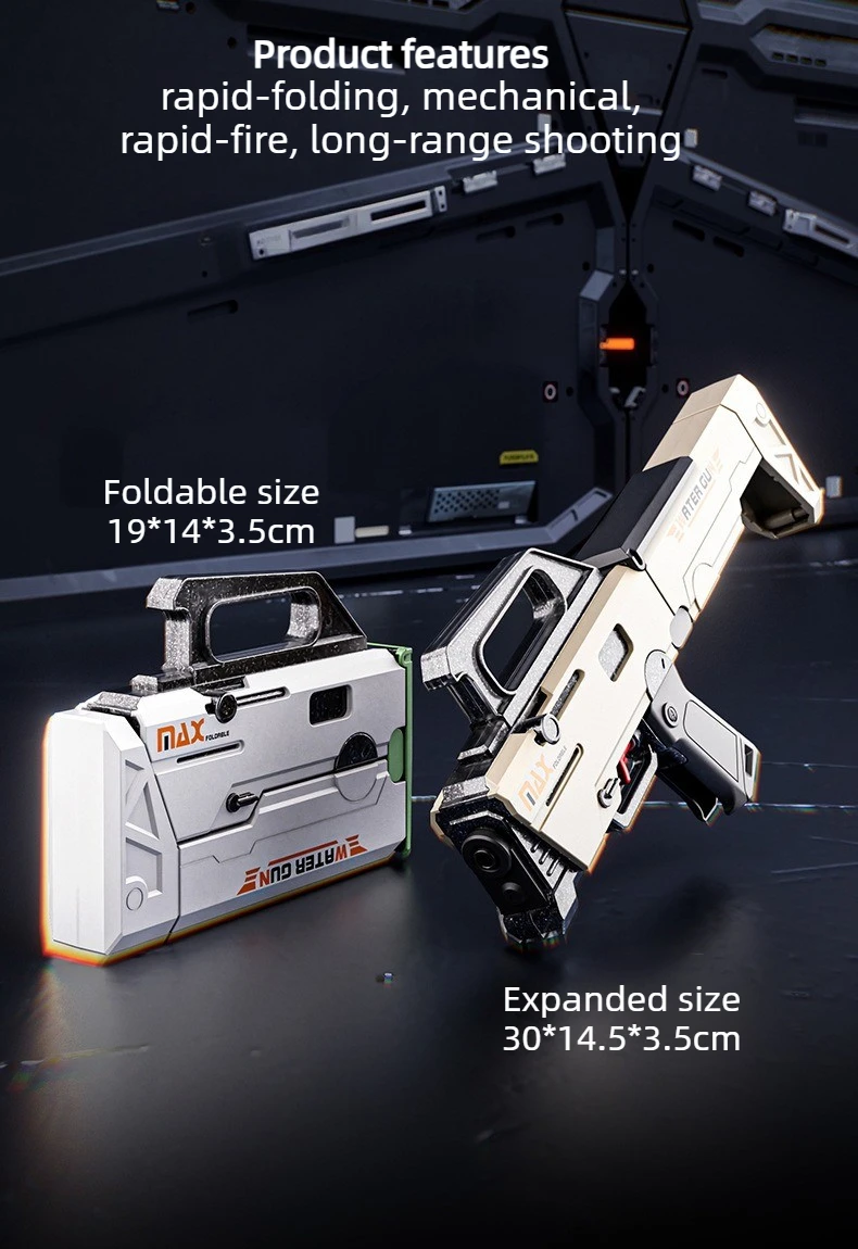Pistola de agua plegable tipo subfusil en uso