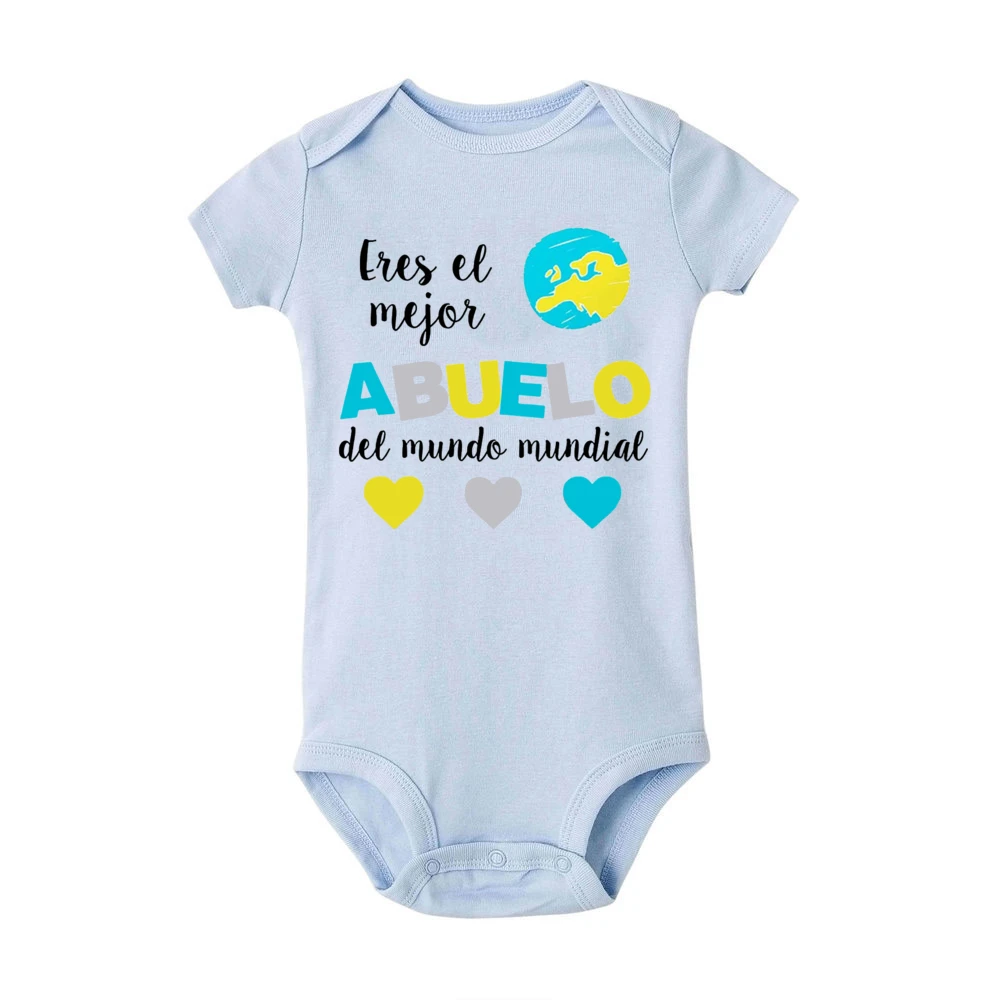 Mono bebé manga corta algodón estampado - Regalo perfecto para abuelo - imagen 3