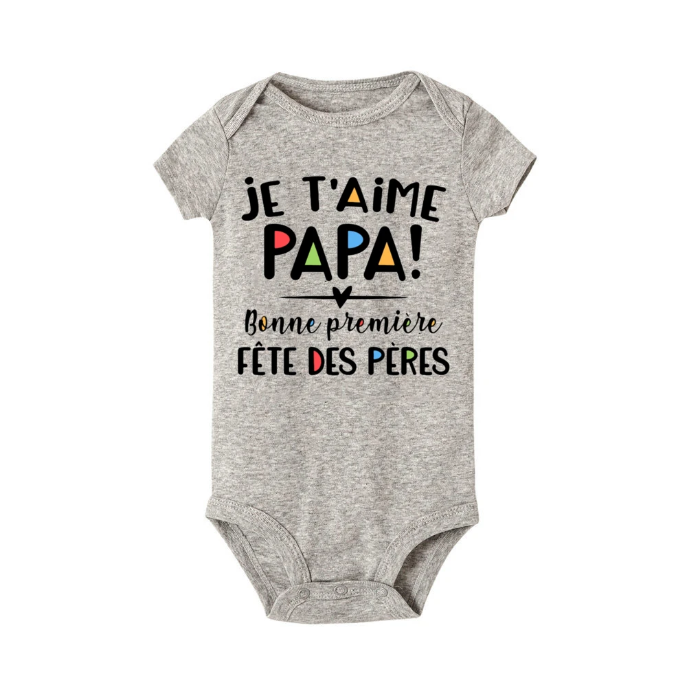 Body bebé manga corta 'Te amo papá' recién nacido verano - imagen 3