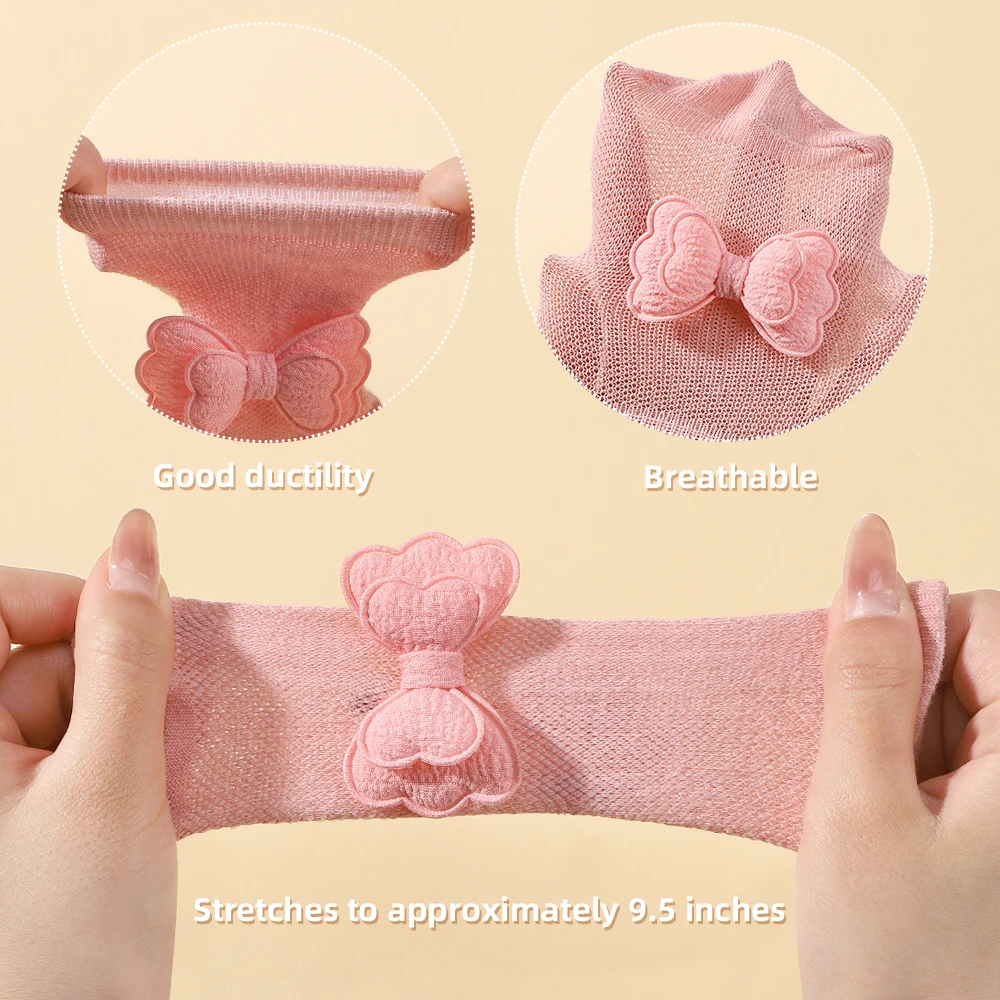 Calcetines con lazo para bebé y diadema floral - caramelo - imagen 3