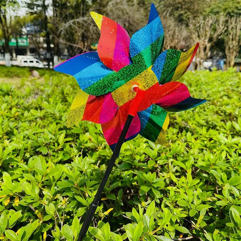 Molinillo de viento reflectante con lentejuelas para niños