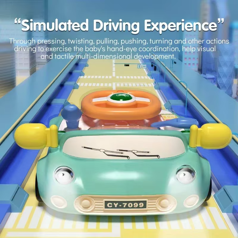 Volante infantil de simulación con música suave y asiento coche - imagen 3