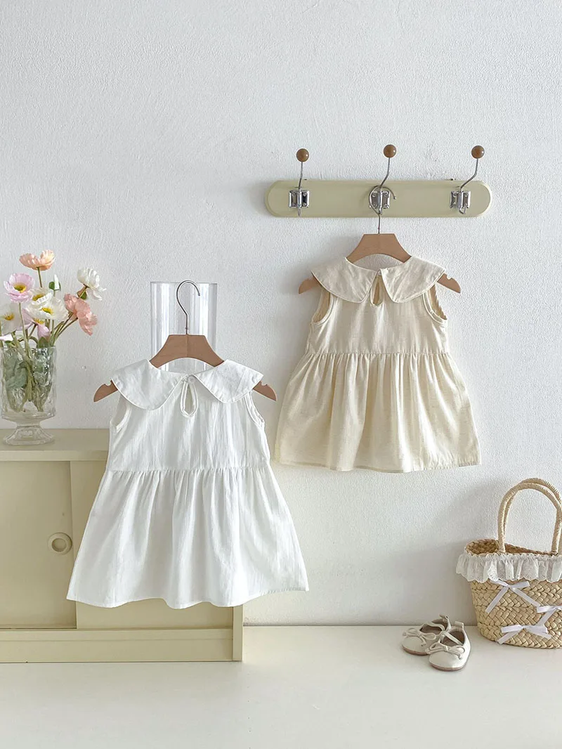 Vestido de verano algodón sin mangas para bebé niña - imagen 2