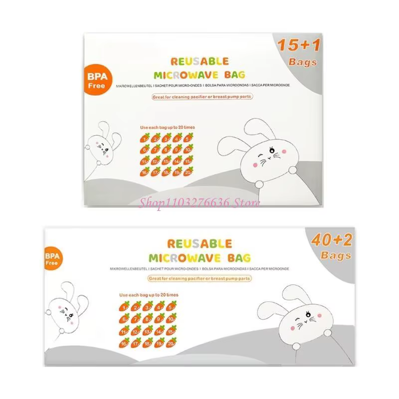 Bolsas esterilizadoras de microondas para biberones y chupetes