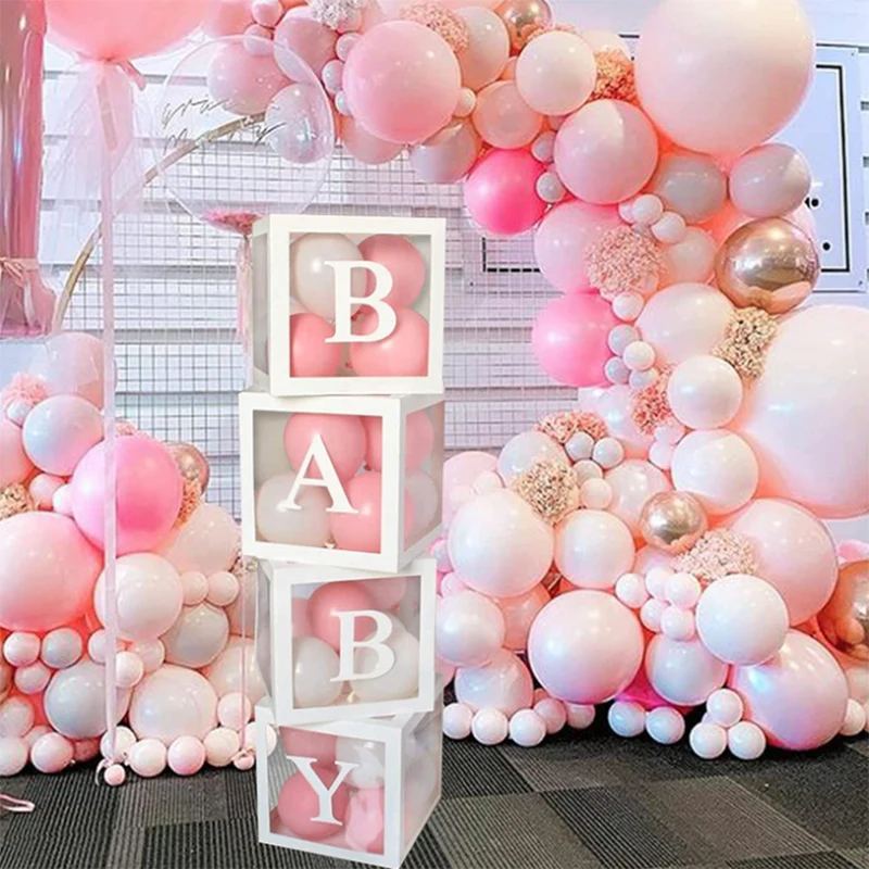 Caja de globos personalizada con letras para cumpleaños