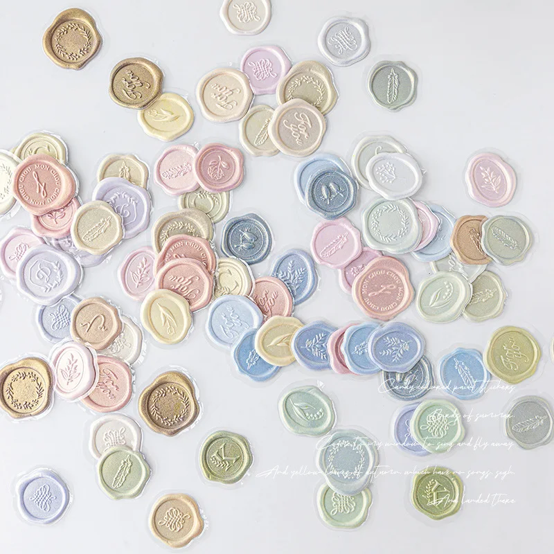 Pegatinas sello de cera vintage para scrapbooking y sobres