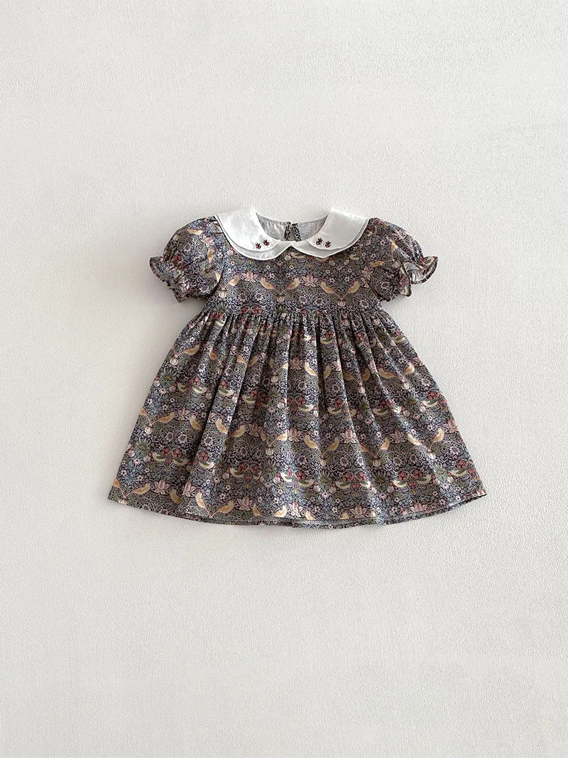 MILANCEL Vestido de verano floral para niña – Algodón suave - imagen 5