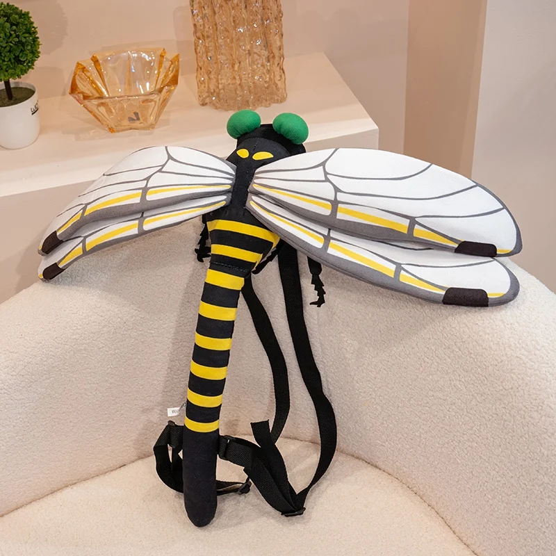 Mochila infantil creativa de peluche insectos libélula y mantis - imagen 4