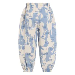 Pantalones jogger de verano para niñas con cintura elástica