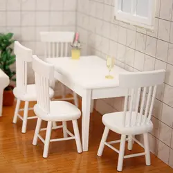 Mesa de muñecas de madera blanca para comedor de casa