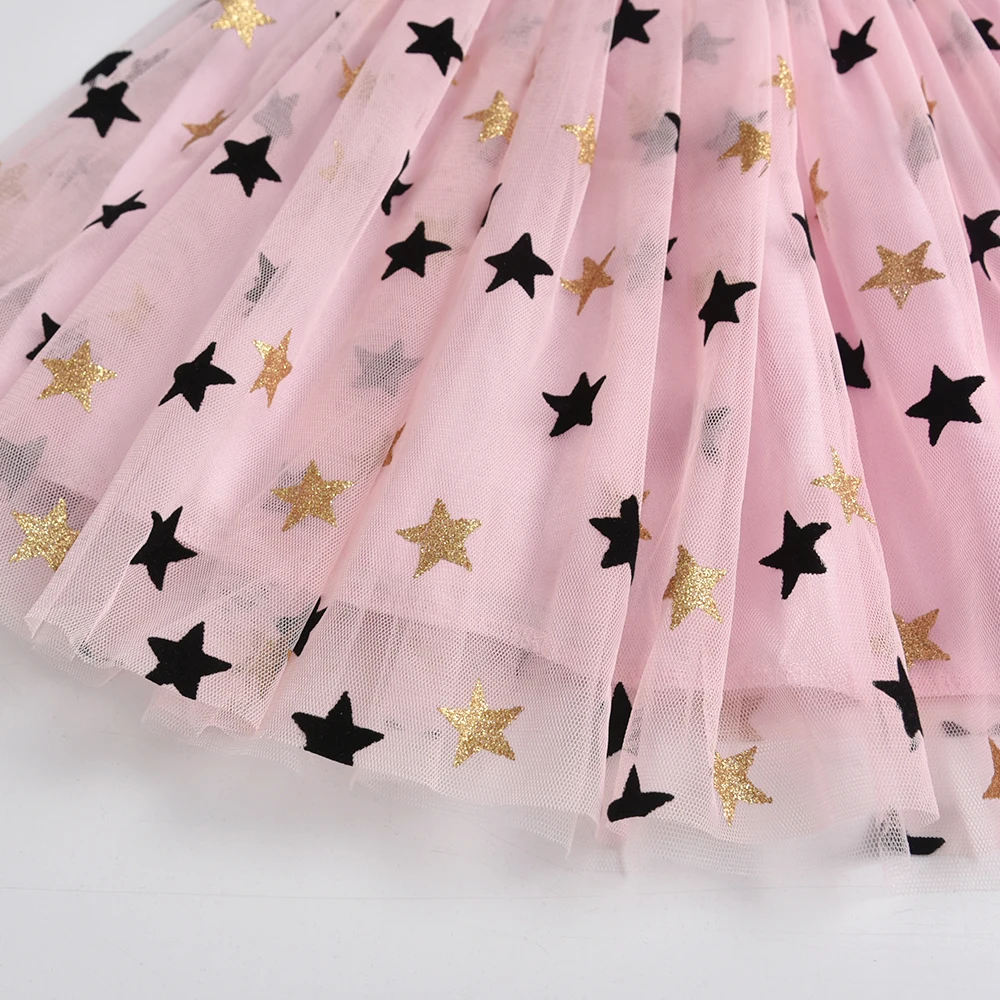 DXTON minifalda de tul con estampado de estrellas para niñas - imagen 3