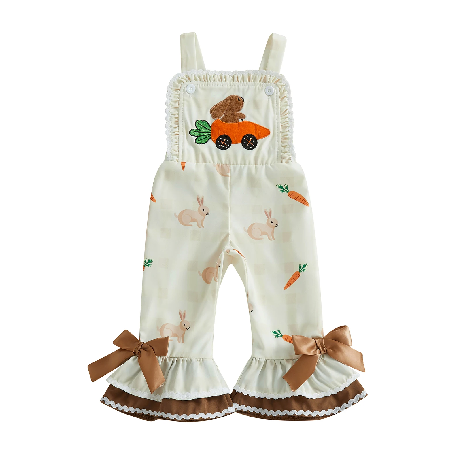 Mono de Pascua sin mangas para niña con estampado de conejito