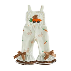 Mono de Pascua sin mangas para niña con estampado de conejito