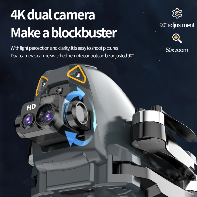 Dron 4K teledirigido con cámara dual HD y evitación de obstáculos - imagen 2