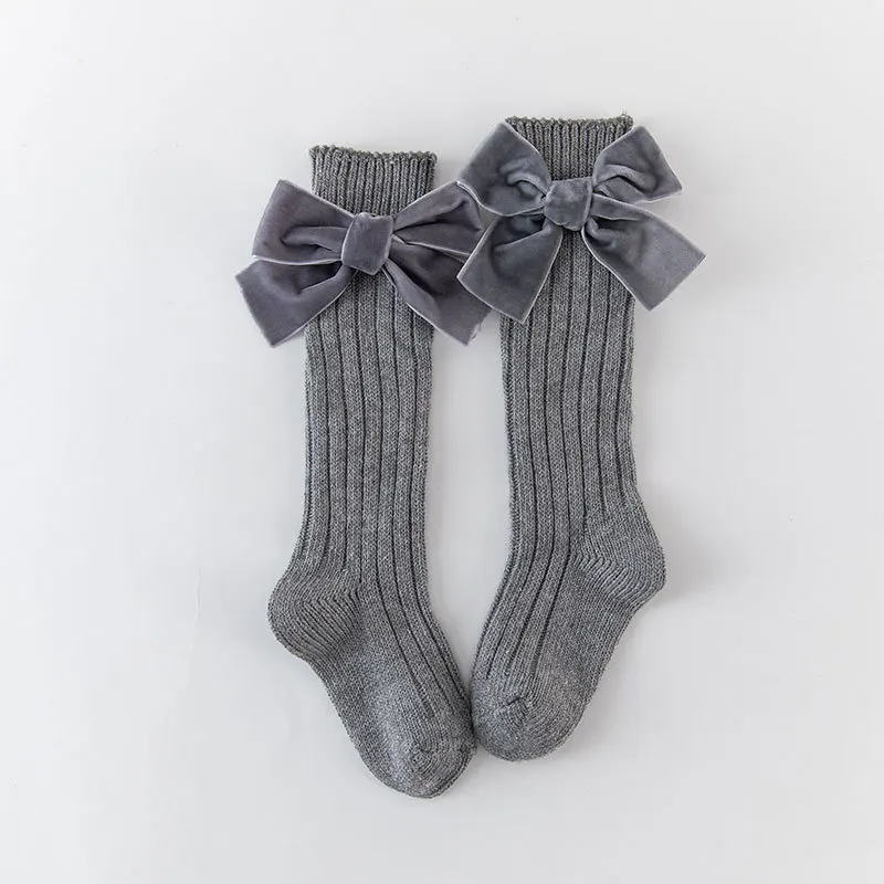 Calcetines largos con lazo para niñas - Algodón suave y cómodo - imagen 2