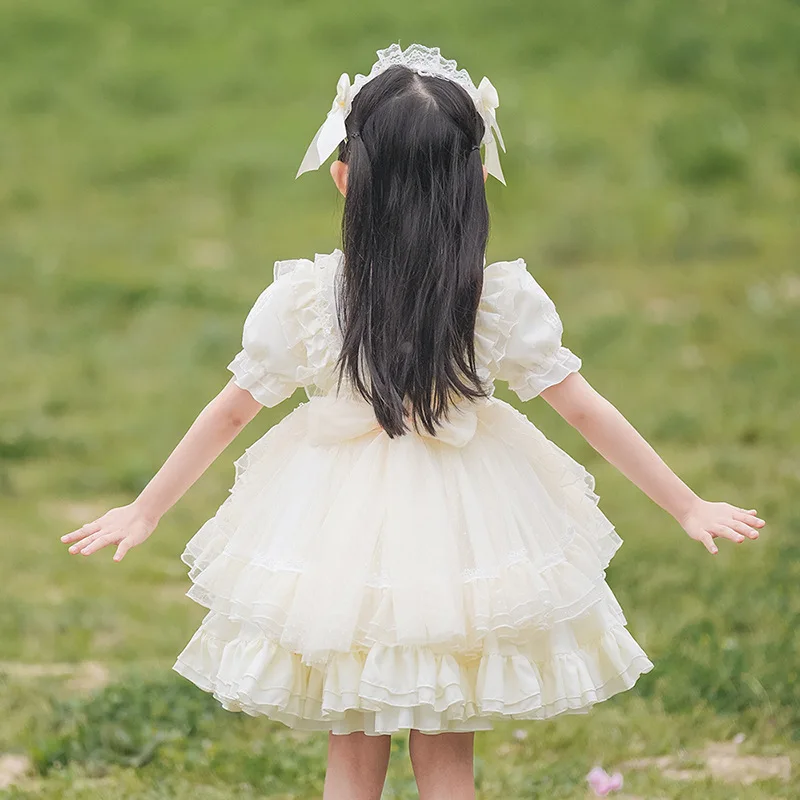 Vestido de princesa para niña con encaje bordado – Ideal para fiestas y banquños - imagen 2