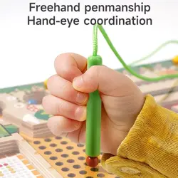 Juego Montessori de madera para concentración con piezas magnéticas