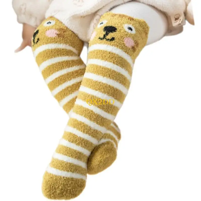 QX2D Calcetines altos de tubo largos para niños – Cómodos invierno - imagen 5