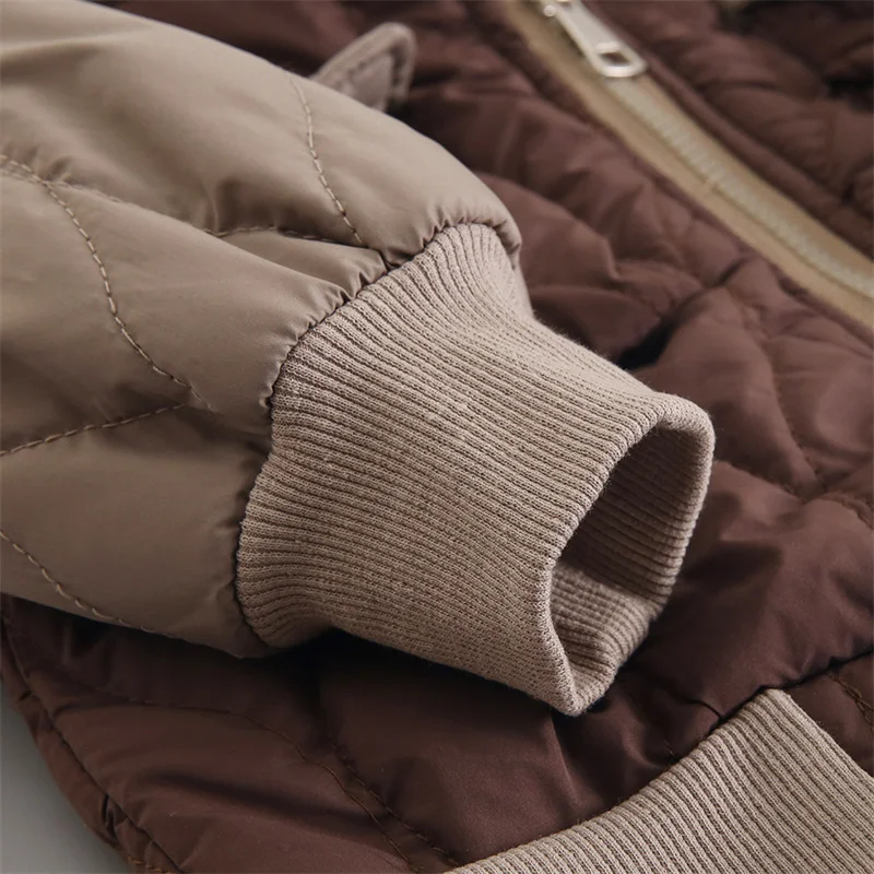 Conjunto de invierno manga larga cálido con cremallera para niñas - imagen 4
