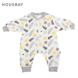 Saco de dormir de algodón para bebé – Estampado hojas 1,5 Tog