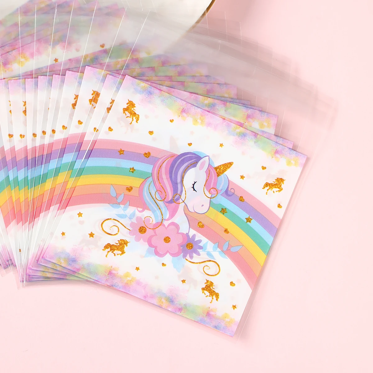Bolsas de regalo con diseño de unicornio en varios colores pasteles