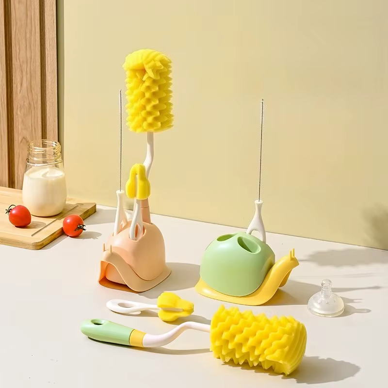 Cepillo de esponja para biberones con mango largo juego tetinas - imagen 5