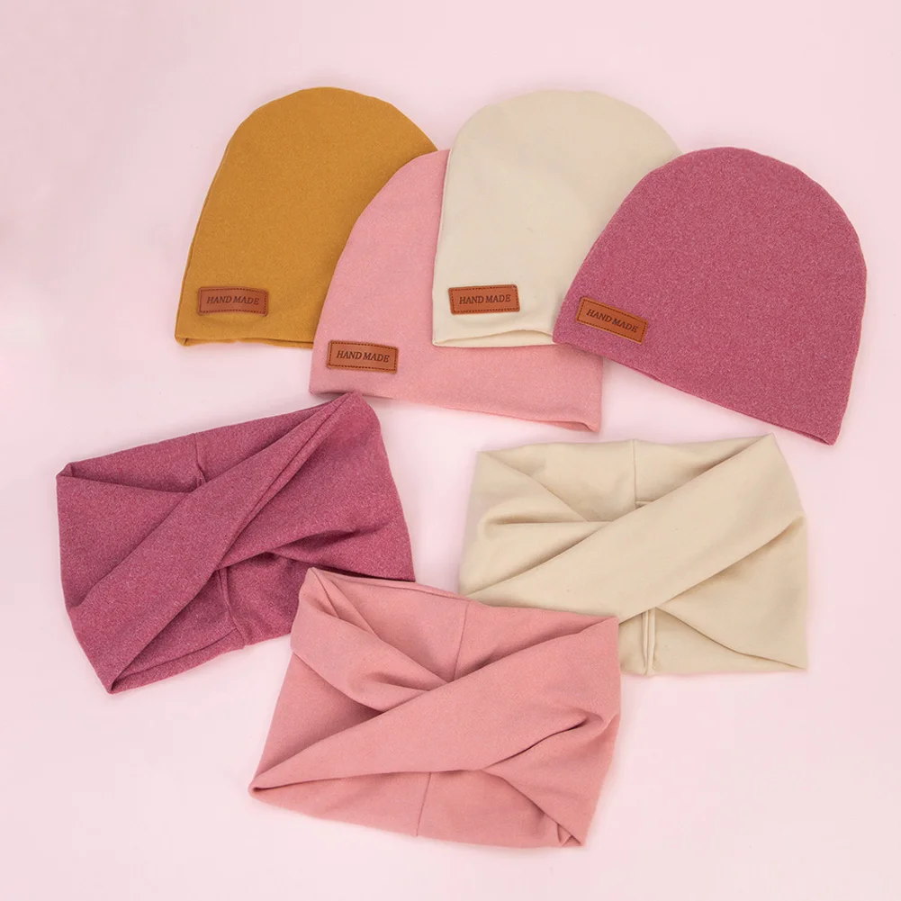 Gorro turbante de Cachemira sintética para bebé – Doble capa - imagen 3