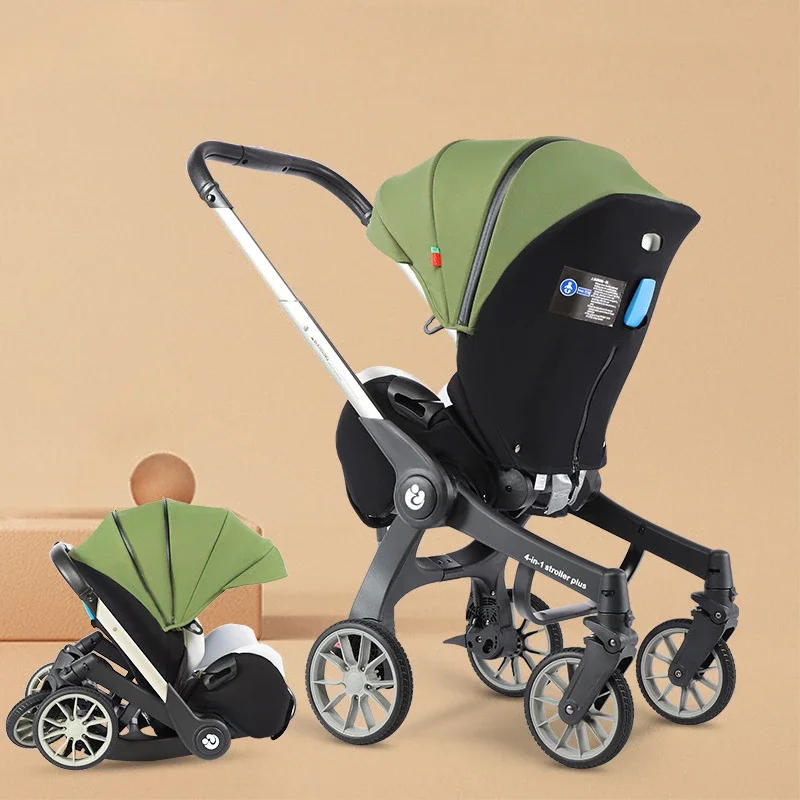 Cochecito bebé 3 en 1 plegable con asiento y cesta incluida - imagen 2