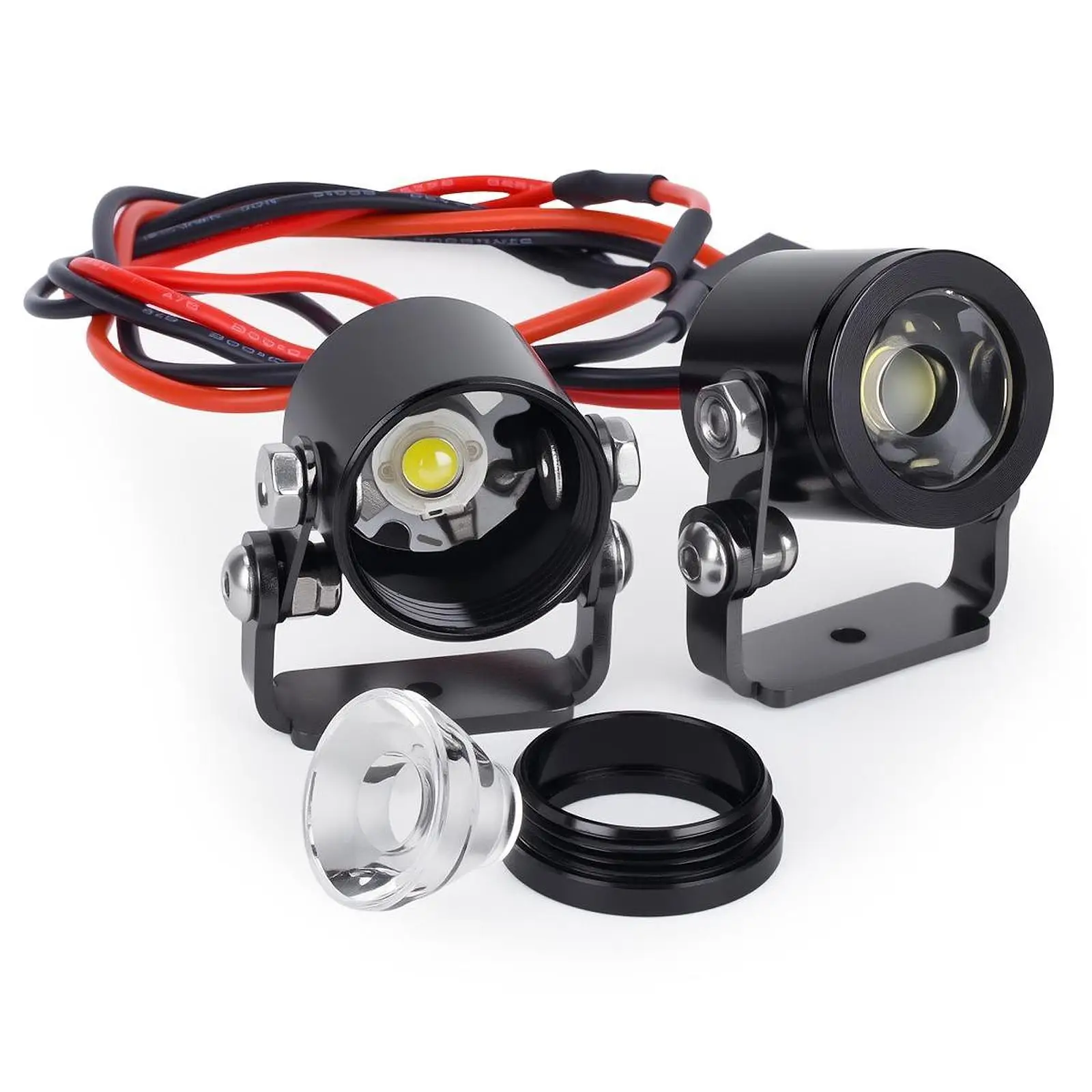 Luces LED coche RC con foco de aluminio para teledirigido - imagen 2
