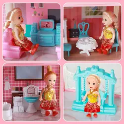 Casa de muñecas con luces para niñas – Habitación princesa
