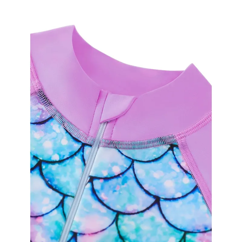 Bañador niña de una pieza manga larga raglán UV con cremallera - imagen 4