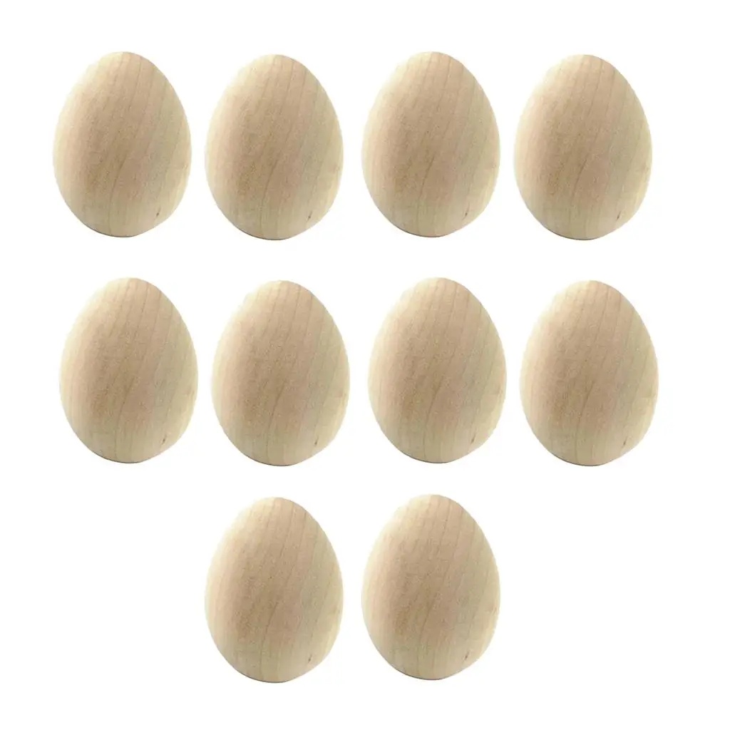 Huevos de madera para manualidades infantiles de Pascua