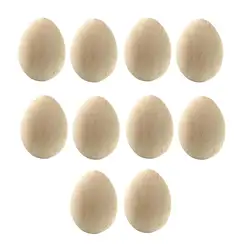 Huevos de madera para manualidades infantiles de Pascua
