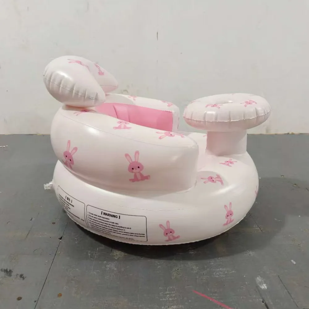 Asiento inflable bebé con bomba integrada y soporte espalda portátil - imagen 4