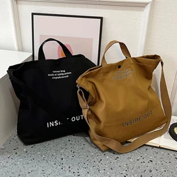 Bolso de lona gran capacidad para mujer, ideal en compras y libros