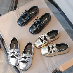 Zapatos de lazo para niña antideslizantes cómodos en fiesta y baile