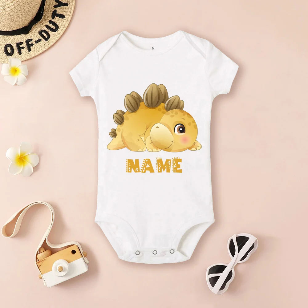 Body personalizado para bebé con nombre y dinosaurio - manga corta - imagen 4