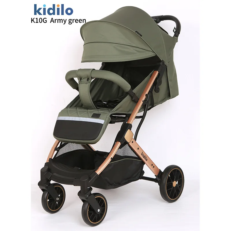 Cochecito Kidilo plegable ligero con reclinado y amortiguación - imagen 2
