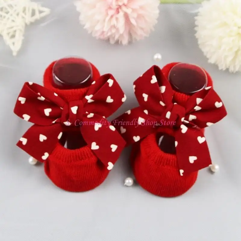 Calcetines rojos navideños para recién nacidos, suaves y cómodos - imagen 2