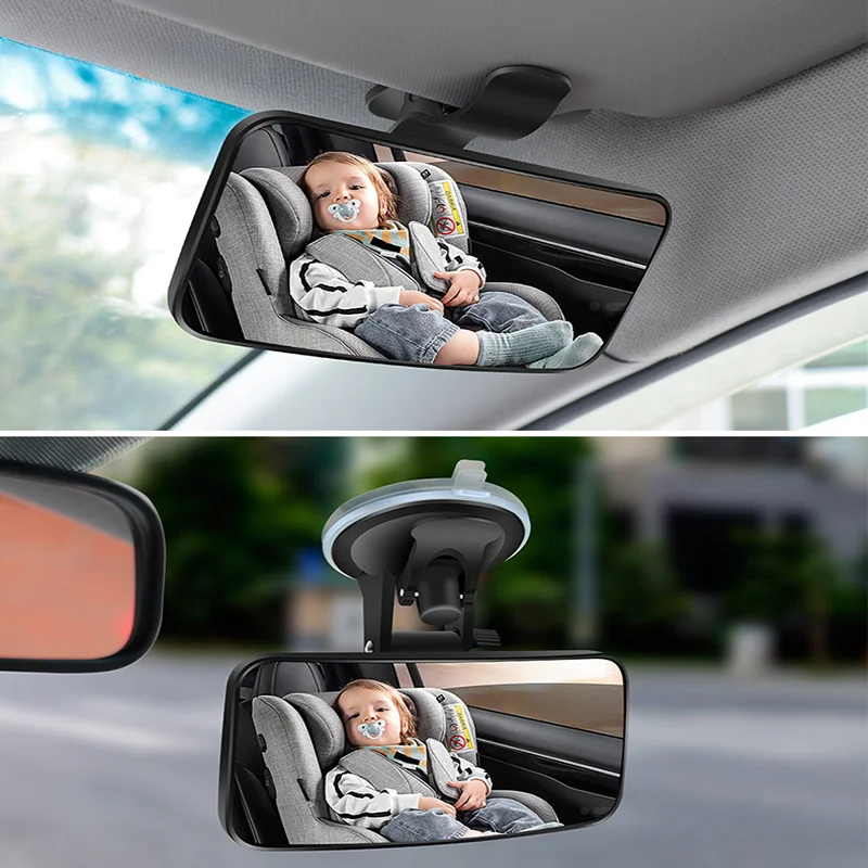 Espejo retrovisor360° vigilancia bebé coche giratorio con ventosa