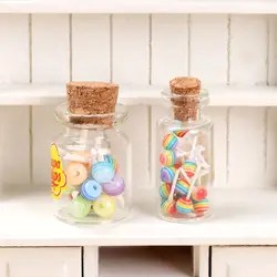 Piruletas mini para casa de muñecas con tarro de dulces