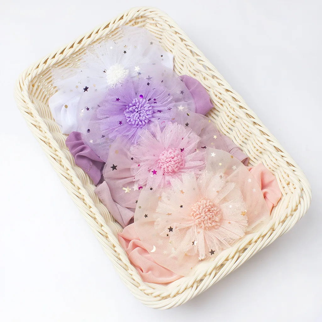 Gorro infantil en color lavanda con purpurina