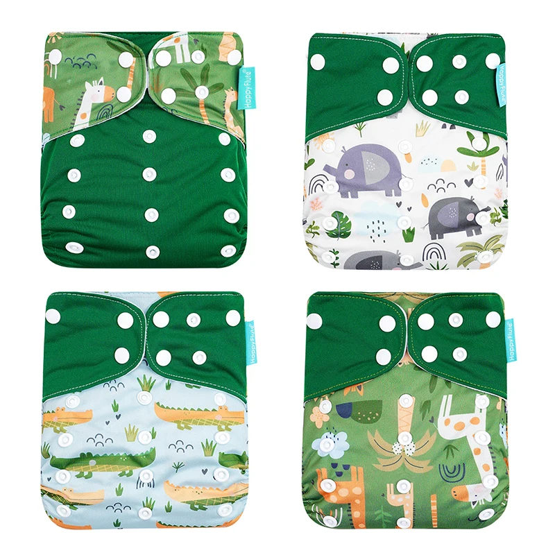Pañales de tela ecológicos ajustables lavables reutilizables - imagen 5