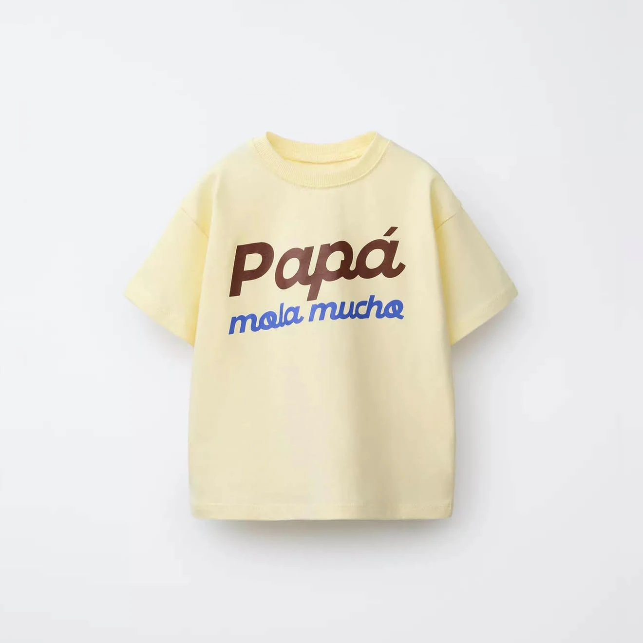 Camiseta de algodón con estampado de letras y cuello redondo - imagen 4