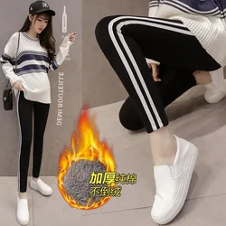 Leggings de embarazo de terciopelo cálidos para invierno