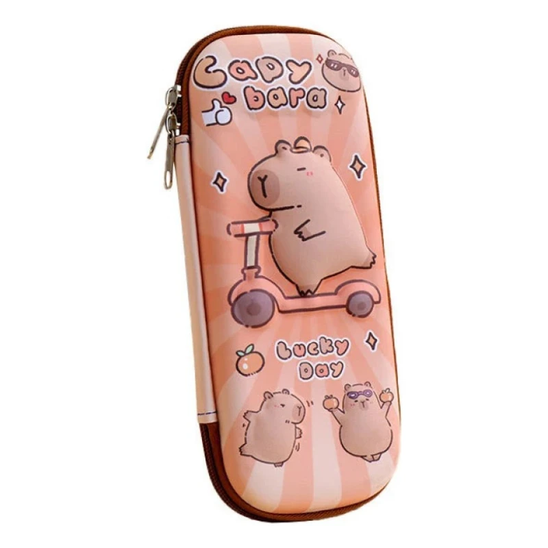 Estuche escolar impermeable con capybara - Gran capacidad para niños - imagen 2