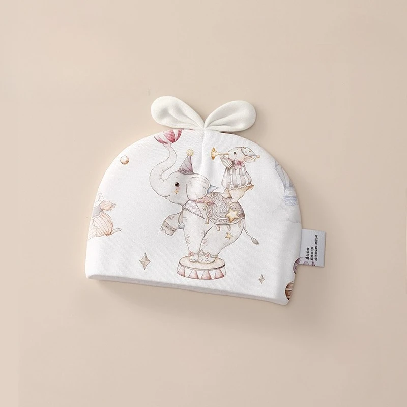 Gorro de algodón suave para bebé con estampado de dibujos animados - imagen 4