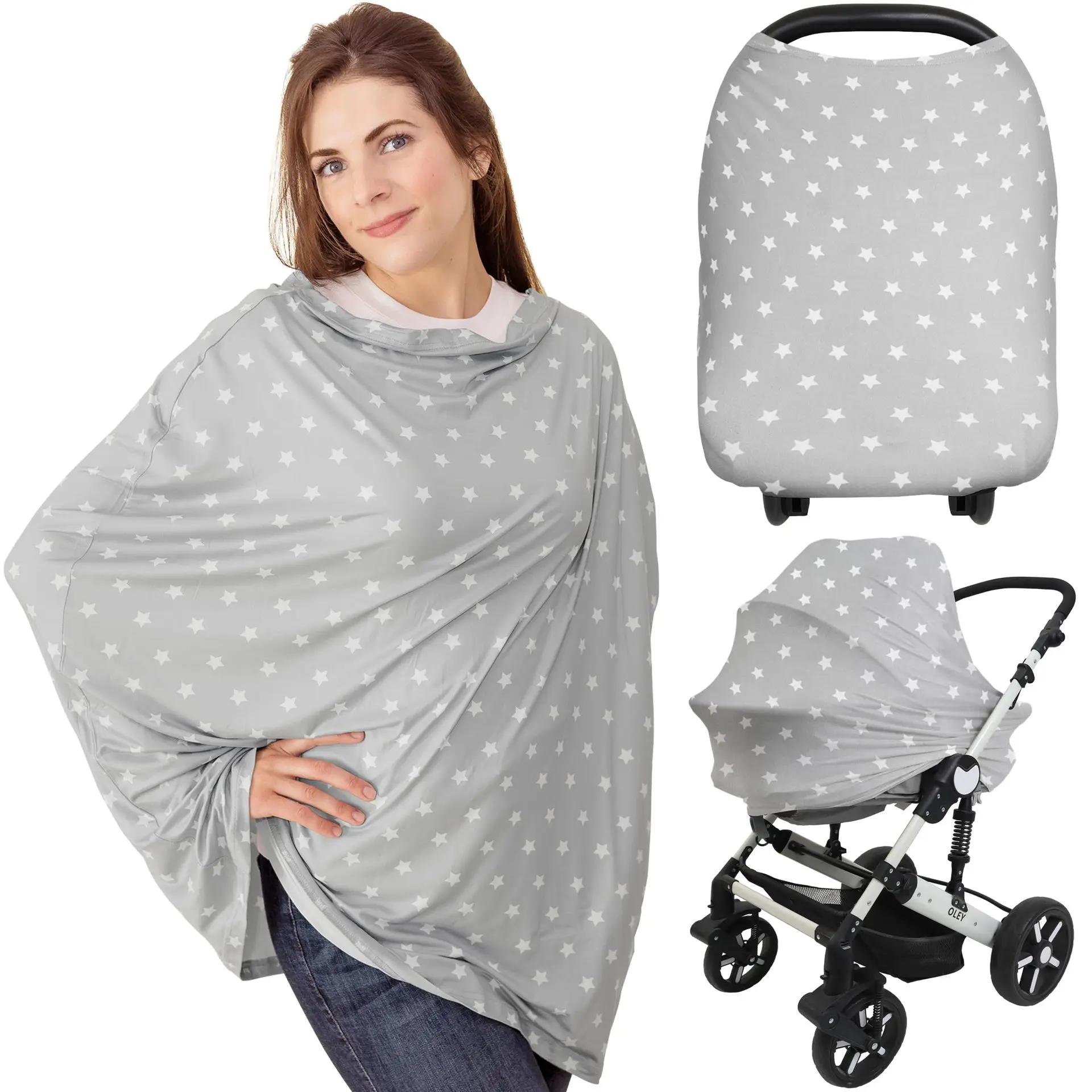 Kit accesorios cochecito: toalla de lactancia y parasol - imagen 3