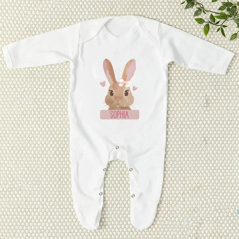 Pijama de Pascua para bebé recién nacido con nombre - imagen 5